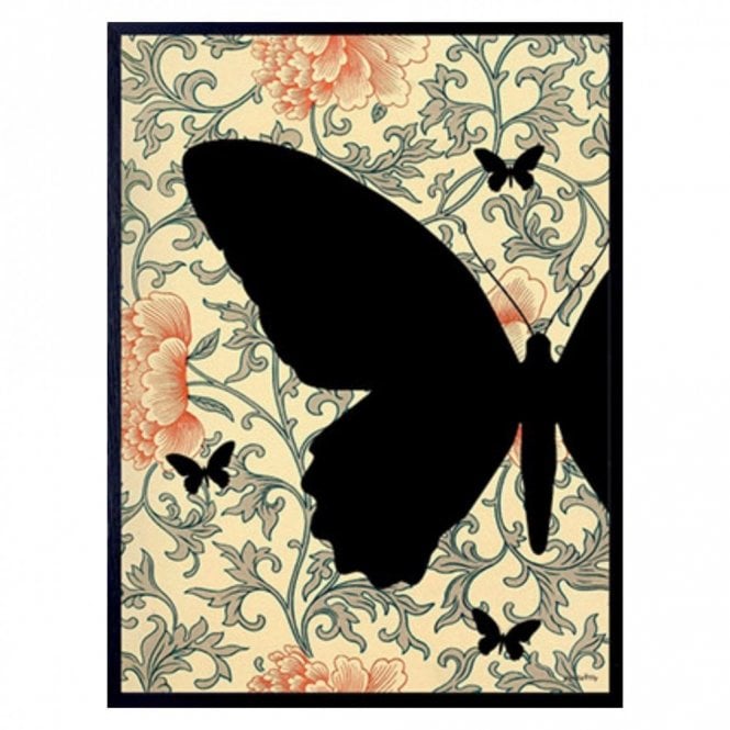 Black Butterfly Print