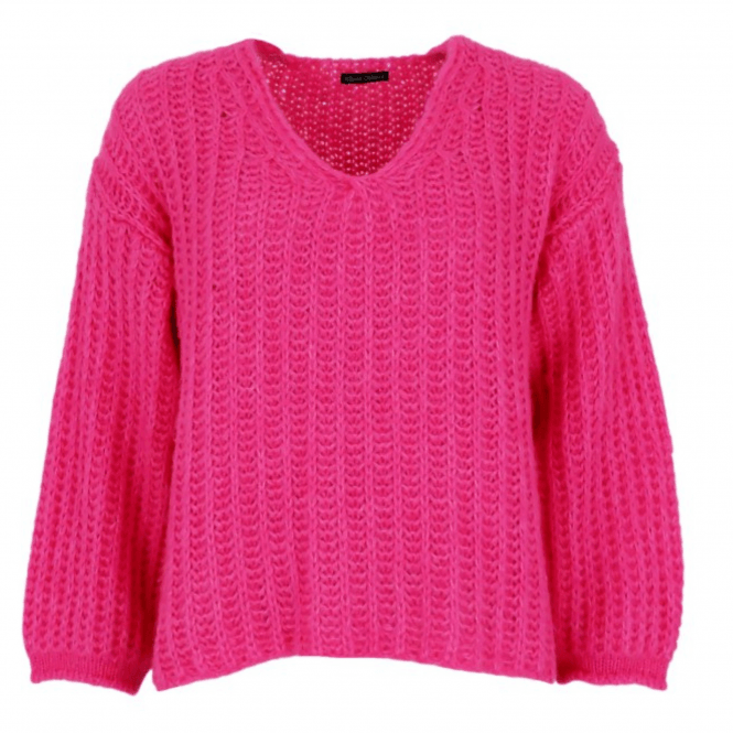 Tia V-neck Knitted Jumper Pink
