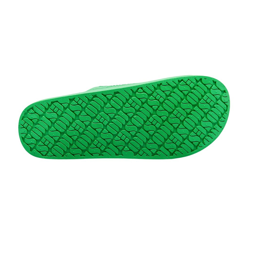 Freedom Moses Marley Green Slides! Our cool sandals feature a flexible PVC and fixed buckles that provide a snug, secure fit with great grip. 