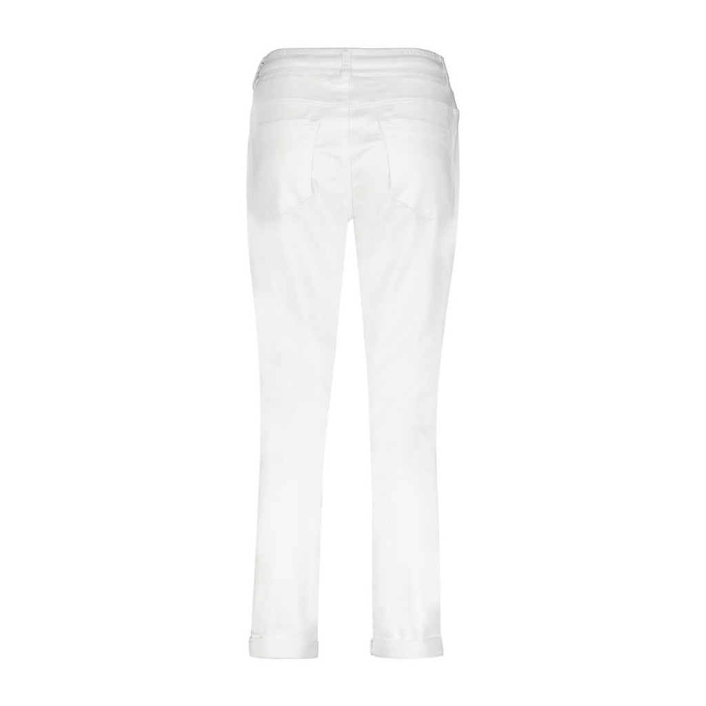  Red Button Tessy Crop Jogger White! Made with a blend of 77% cotton, 22% recycled polyester, and 1% elastane, these joggers offer a comfortable and flexible fit. Featuring a drawstring waist, two side zip pockets, and two back pockets, they're perfect for both lounging and styling on the go